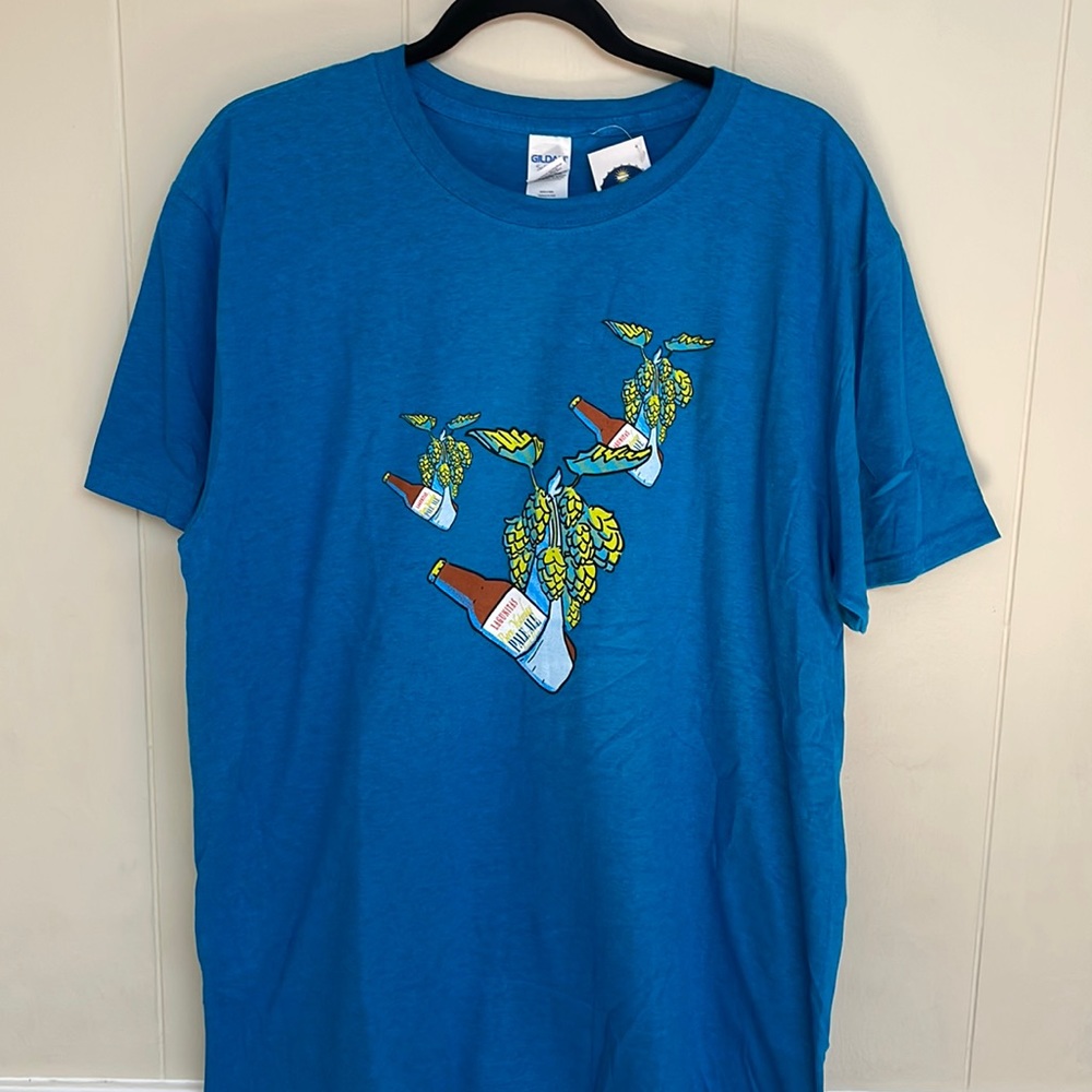 Lagunitas Born Yesterday Teal Tee Shirt